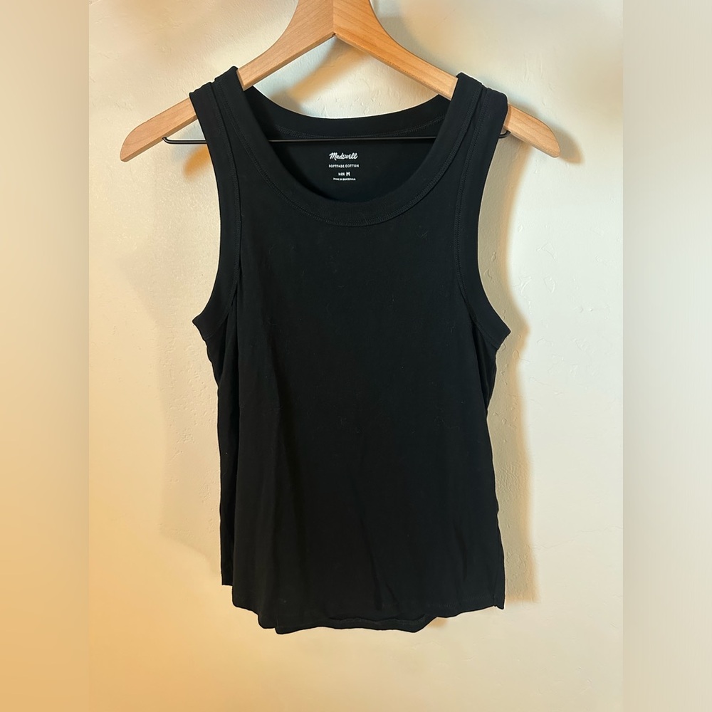 Madewell Black Cotton Tank Top
